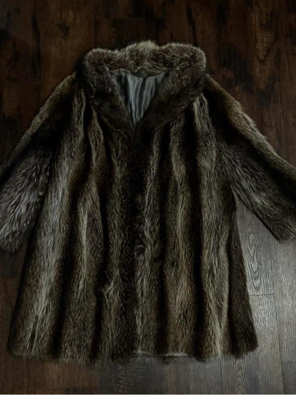 REAL fur - Luxurious Dark Brown Fur Coat